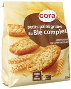 CORA PETITS PAINS GRILLÉS AU BLÉ COMPLET CORA PETITS PAINS GRILLÉS AU BLÉ COMPLET