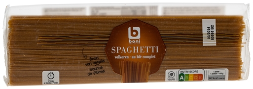 BONI SELECTION (COLRUYT) SPAGHETTI AU BLÉ COMPLET BONI SELECTION (COLRUYT) SPAGHETTI AU BLÉ COMPLET