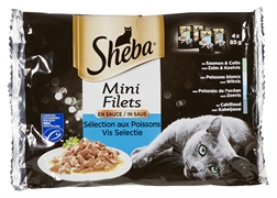 SHEBA MINI FILETS EN SAUCE SÉLECTION AUX POISSONS SHEBA MINI FILETS EN SAUCE SÉLECTION AUX POISSONS