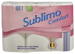 SUBLIMO (ALDI) PAPIER TOILETTE CONFORT 3 ÉPAISSEURS