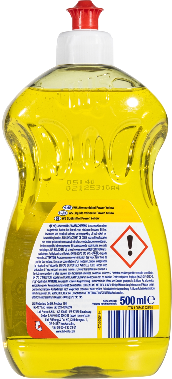 test W5 (LIDL) LIQUIDE VAISSELLE LEMON Test Achats