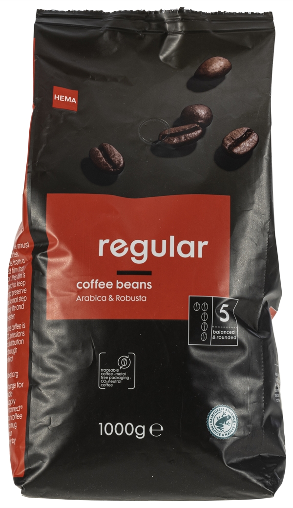 Test HEMA REGULAR COFFEE BEANS Testachats santé