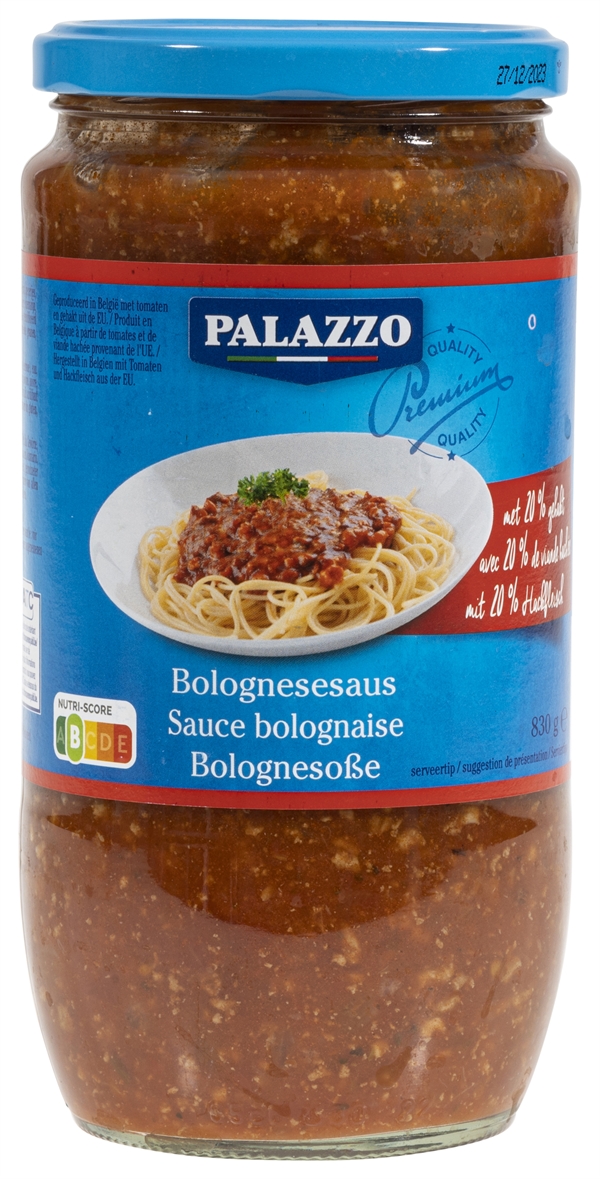 Test PALAZZO (ALDI) SAUCE BOLOGNESE Testachats santé